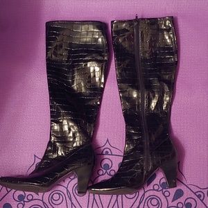 Brand new Alligator knee high boots